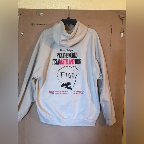 Brent Faiyaz Wasteland Tour Hoodie XL Gray Graphic Rare Streetwear Concert Merch - Picture 3 of 7